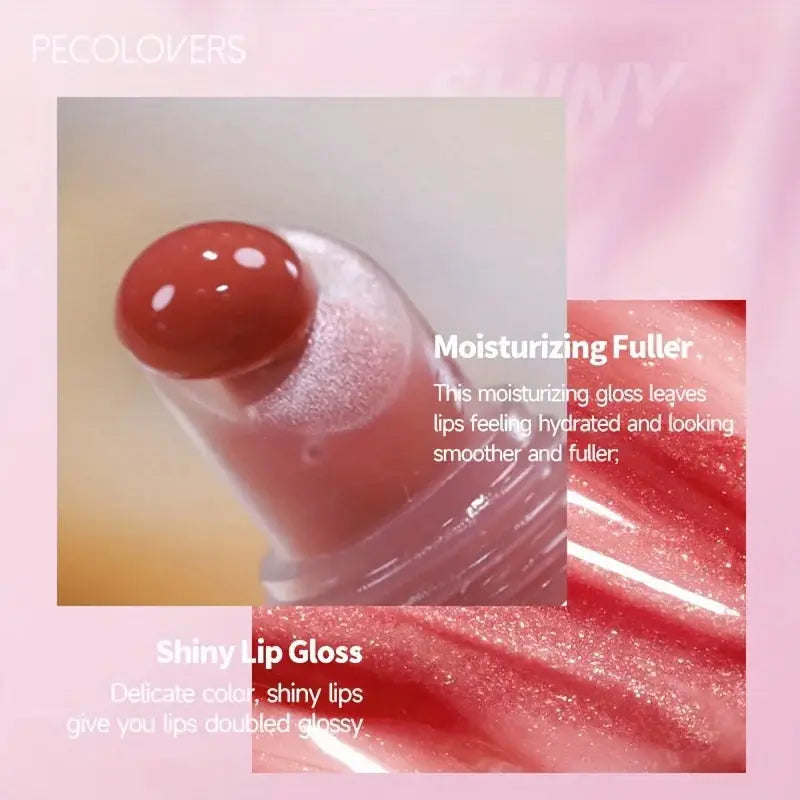 1PC Glitter Lip Gloss Moisturizing Fruit Lip Oil Transparent Fullness Lips Tint Soft Tube Makeup Lip Beauty Care dermacollagene.com