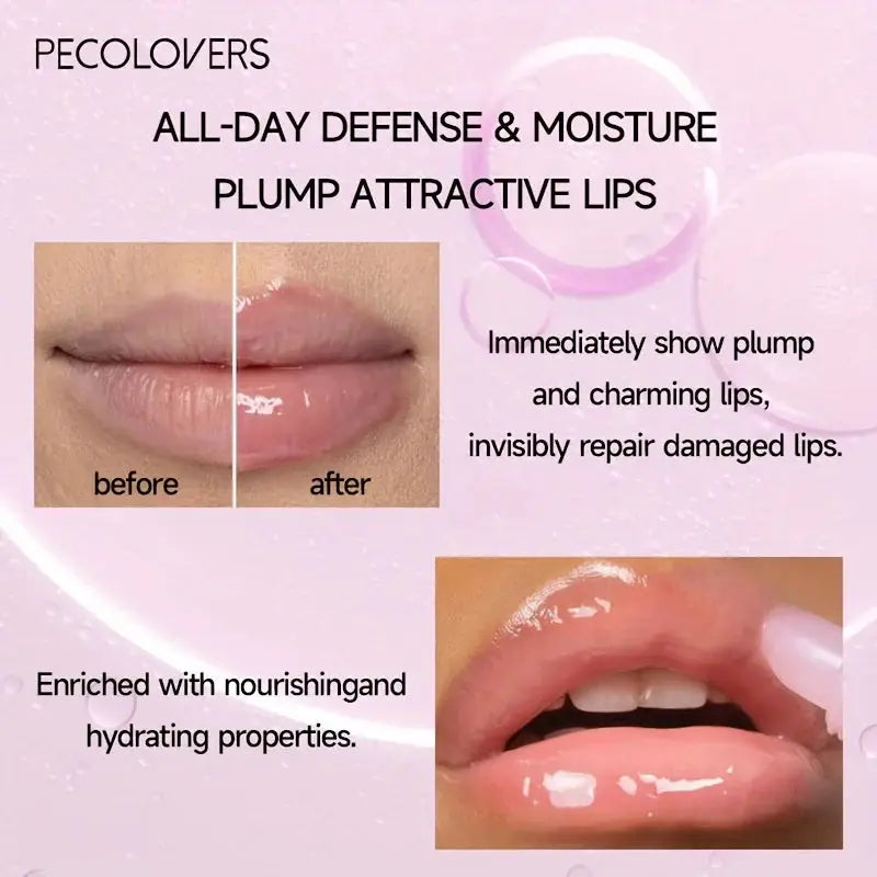 1PC Glitter Lip Gloss Moisturizing Fruit Lip Oil Transparent Fullness Lips Tint Soft Tube Makeup Lip Beauty Care dermacollagene.com