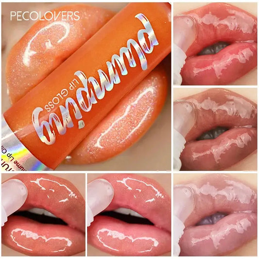 1PC Jelly Moisturizing Lip Oil Lip Gloss Hydrating Moisturizing Plumping Lip Glow Oil Tinted Non-sticky Clear Lip Coat dermacollagene.com