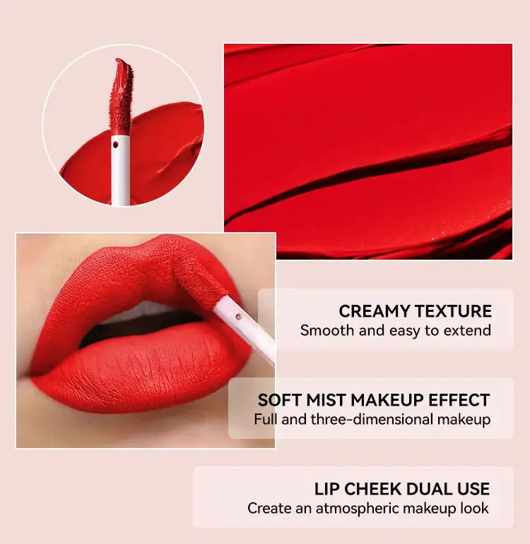 6 Colors Nude Matte Lip Gloss Waterproof Lasting Lipstick Not Fading Sexy Nude Red Pink Velvet Liquid Lipsticks Makeup Cosmetic dermacollagene.com