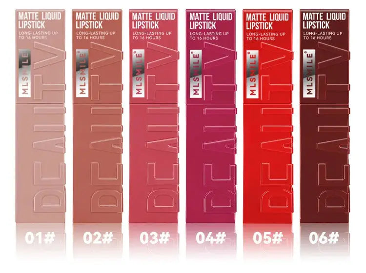 6 Colors Nude Matte Lip Gloss Waterproof Lasting Lipstick Not Fading Sexy Nude Red Pink Velvet Liquid Lipsticks Makeup Cosmetic dermacollagene.com