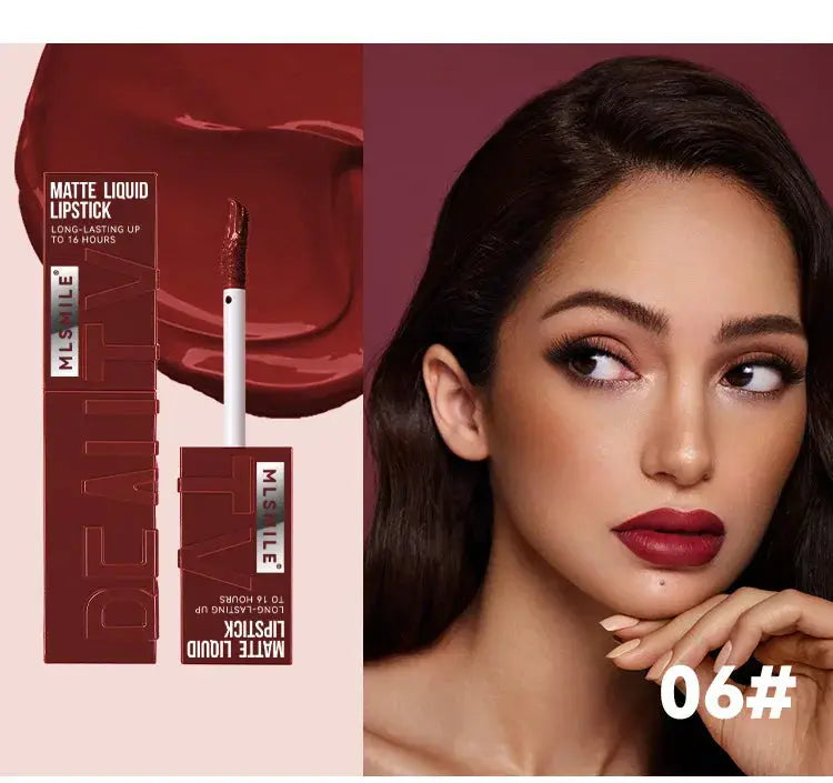 6 Colors Nude Matte Lip Gloss Waterproof Lasting Lipstick Not Fading Sexy Nude Red Pink Velvet Liquid Lipsticks Makeup Cosmetic dermacollagene.com