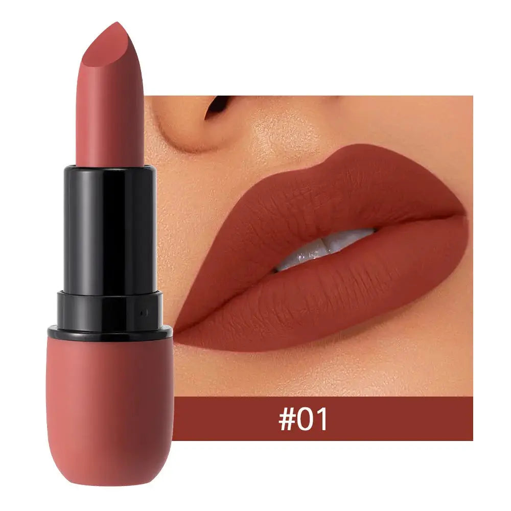 6 Colors Sexy Matte Lipstick Waterproof Long Lasting Color Rendering Non-stick Velvet Lips Liner Pencil Woman Makeup Cosmetics dermacollagene.com