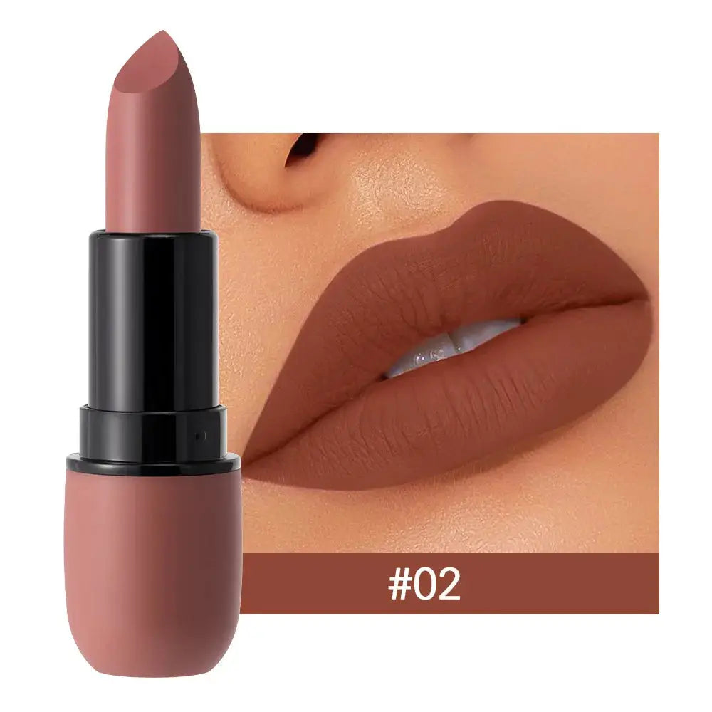 6 Colors Sexy Matte Lipstick Waterproof Long Lasting Color Rendering Non-stick Velvet Lips Liner Pencil Woman Makeup Cosmetics dermacollagene.com