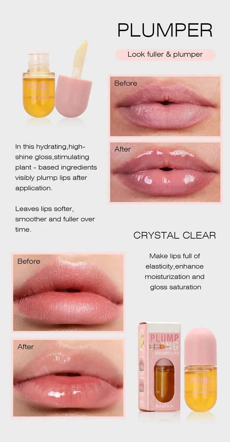 Long Lasting Lip Plumper Oil Instant Volumising Enhancer Lip Serum Collagen Lips Volume Lipgloss Sexy Cosmetic Volume Increases dermacollagene.com