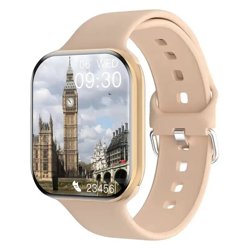 montre connectée, appel bluetooth, élégance rose, doux pour es main 