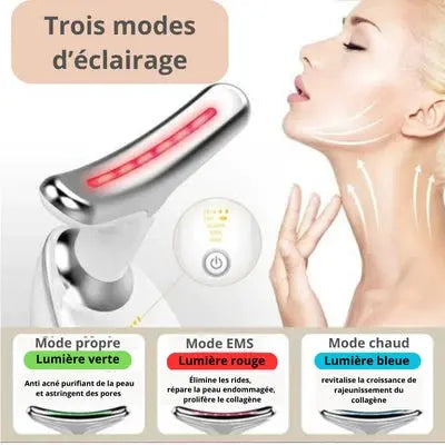 Trois modes d'éclairage, Soin Hydrafacial, masser, appareil massage, Net Soins.